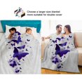 thumbnail image 2 of Butterfly Blanket Super Soft Extra Large Throw Blanket Twin Blankets, Purple Butterflies Blanket Birthday Gifts for Women, Butterfly Esthetician Gifts 80"X 60", 2 of 6
