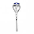 thumbnail image 2 of Rings for Women Silver 316L Stainless Steel DA121 - AAA Grade Cubic Zirconia in London Blue, 2 of 7