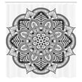 thumbnail image 3 of Ambesonne Ethic Shower Curtain, Mandala Black White Art, 69"Wx84"L, Black White, 3 of 5