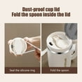 thumbnail image 5 of Bfogop Coffee Mug Portable Double Layer Stainless Steel Mug With Folding Spoon And Cell Phone Holder,Induction Heatable, for Home and Office, 5 of 7