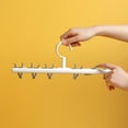 thumbnail image 3 of 6-Clip Rotating Sock & Underwear Organizer with Windproof Swivel Hook - Sturdy PP Plastic for Balcony/Laundry Room Use, 3 of 6