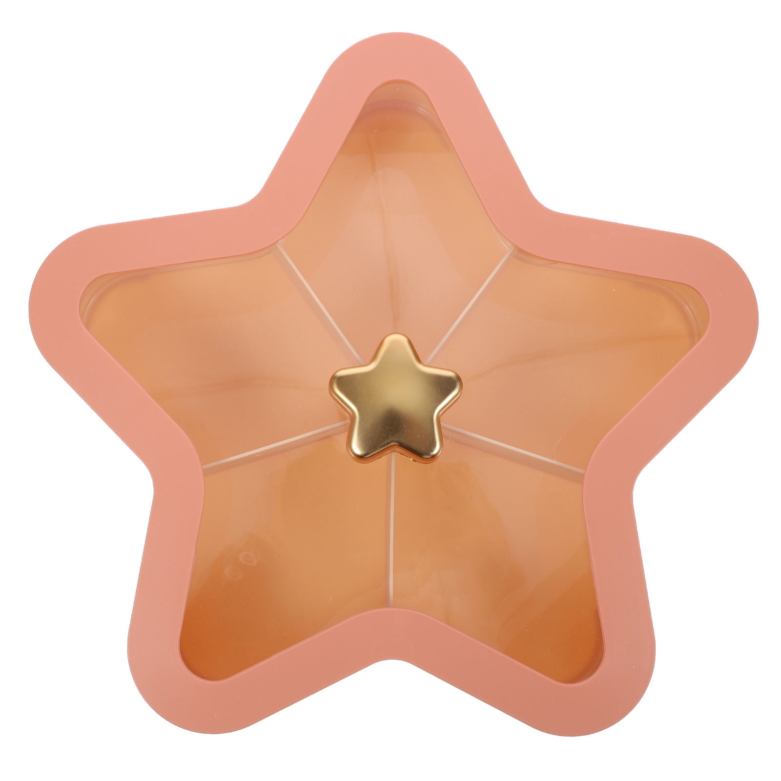 FONWILYO 1Pack Fresh and Simple Design Pink Plastic Snack Plate for Fruit and Candy Serving Home Use