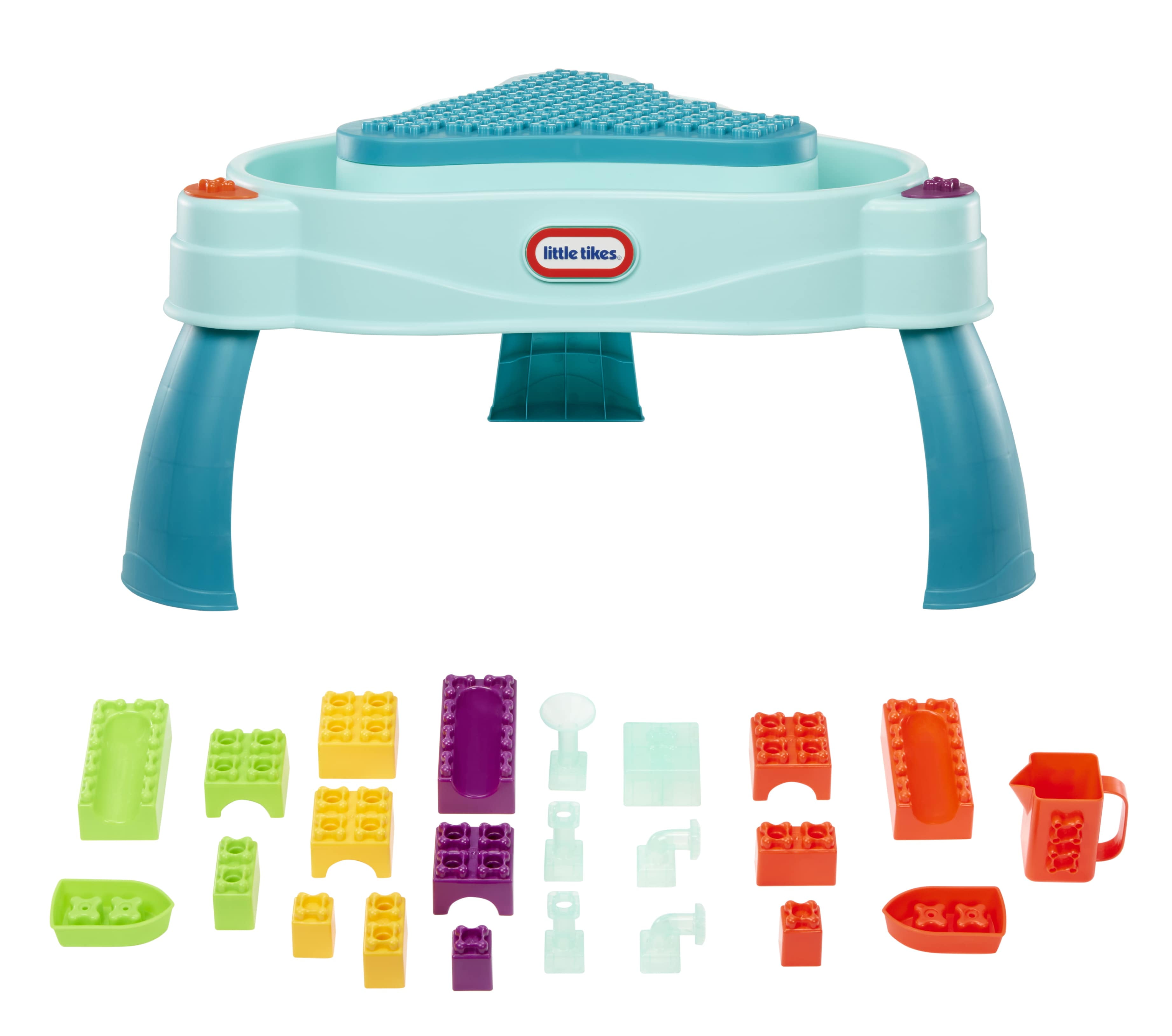 Little Tikes Build & Splash Water Table with 25 Piece Accessories