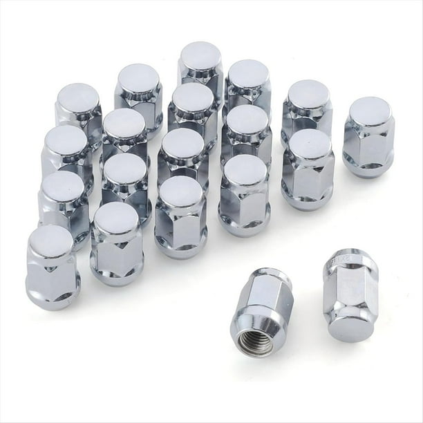 Tuercas de Rueda M12x1.5, Tuercas Cromadas de Abombadas de Diseño de una Sola Pieza