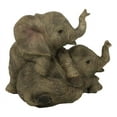 thumbnail image 5 of Jungle Frolic Safari Savanna Elephant Baby Calves Playing Together Figurine, 5 of 9