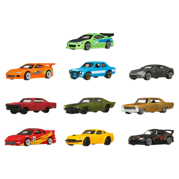 Hot Wheels Fast & Furious-Themed 10-Pack, Set of 10 1:64 Toy Cars