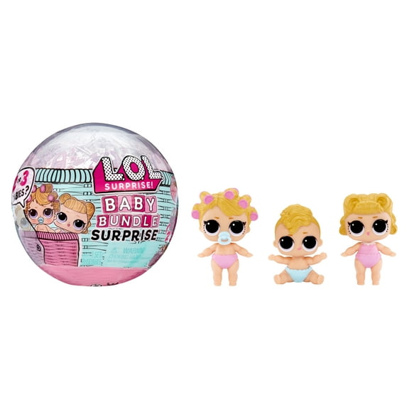LOL Surprise Baby Bundle Surprise with Collectible Dolls, Baby Theme, Twins, Triplets, Pets, Water Reveal, 2 or 3 Dolls Included, Girls Gift Ages 3