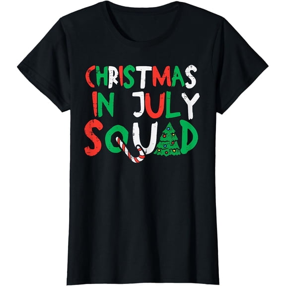 Christmas In July Squad Funny Summer Xmas T-Shirt