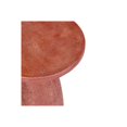 thumbnail image 3 of Benjara Kole 19 Inch Outdoor Accent Side Table, Concrete Round Top, Red Finish, 3 of 5