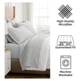 thumbnail image 6 of Extra Deep Pocket Cal King Sheets Set, 6-Piece Soft Gray Bed Sheets with 21" Deep Pocket California King Fitted Sheet, XL Flat Sheet, 4 Large Pillowcases, Light Grey, 6 of 9