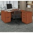 thumbnail image 2 of Legacy 66" Double Full Pedestal L-Desk with 35" Return- Cherry, 2 of 8