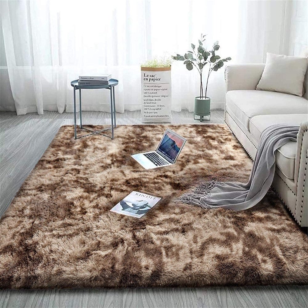 Super Soft Fluffy Floor Rug Washable Shag Rug Shaggy Area Rug Bedroom Dining Room Antiskid
