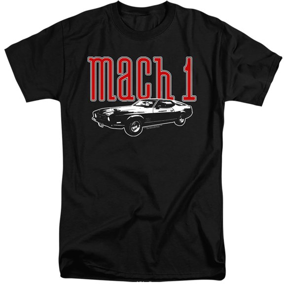 Ford Mustang Mach 1 S/S Adult Tall 18/1 T-Shirt Black