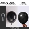 thumbnail image 3 of PartyWoo Globos Negros 155 piezas Kit para Arco 46 30 25 13 cm, 3 of 9