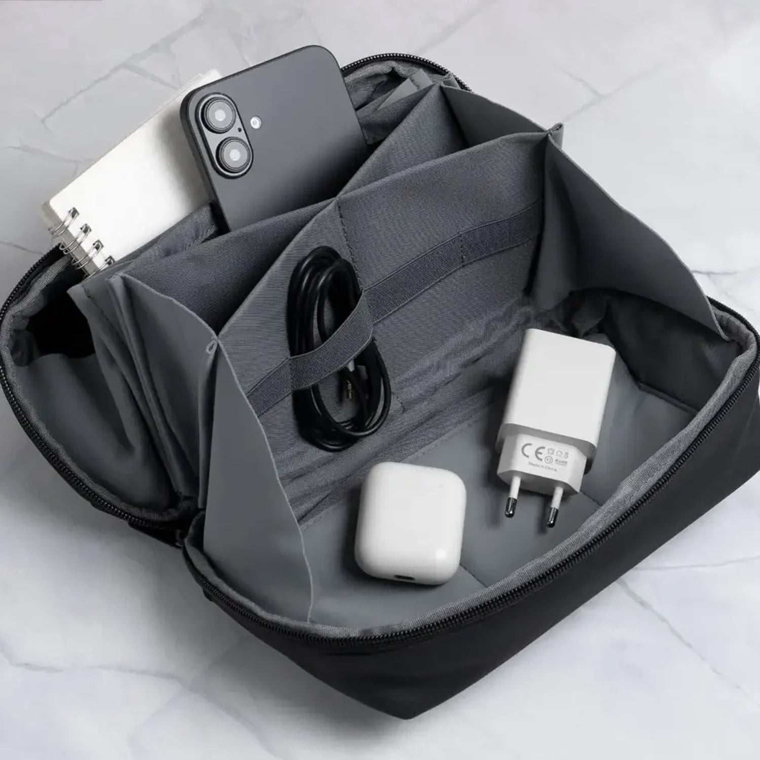 Scapade AirCase 9-Compartment Tech Travel Organizer, S-TORG