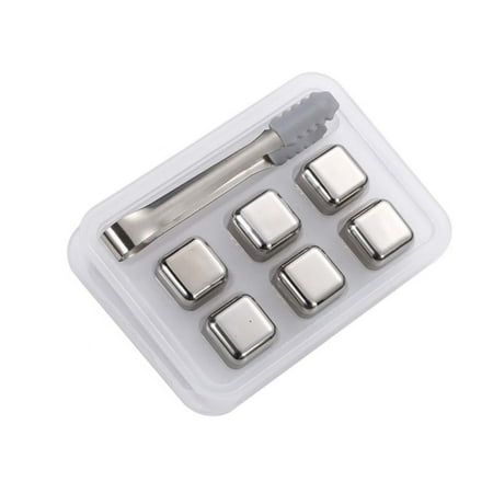 

Kitchen Accessories in Clearance 304 Stainless Steel instant Ice Cubes Box Set Recyclable Metal Ice Cooler Balls Ice Whiskey Beer