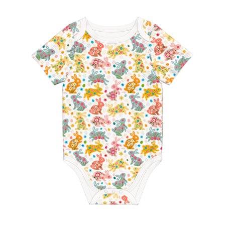 

Matuu Boho Bunny for Baby Short-Sleeve Bodysuit Soft Cotton Comfortable and Breathable Perfect for Newborns and Infants