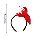 thumbnail image 3 of Barrettes Crab Headband Lobster Headband Red Party Headwear for Women Hair Sea Animal Accessory, 3 of 5
