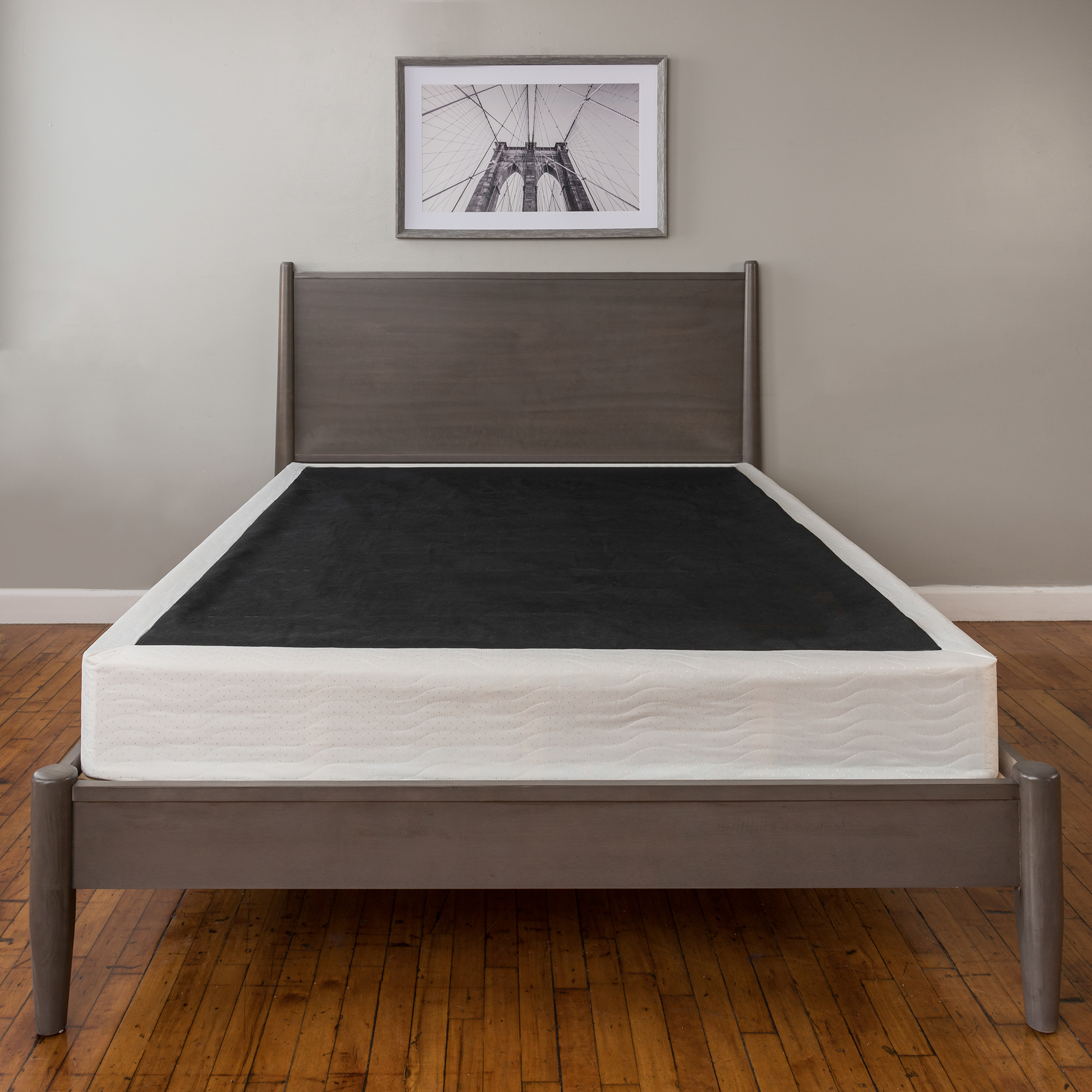 Modern Wooden Bed Foundation Box Spring Replacement 8" Queen Sized High