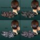 thumbnail image 2 of 4 PCS Flower Rhinestones Hair Clips Duckbill Clip Ponytail Clips Black Barrettes Decorative Clips Hair Accessories for Women with Rhinestones (Flowers, 2 of 4