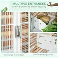 thumbnail image 6 of ZephyPaws 55" Large Parrot Cage with Playtop Wooden Perch, Metal Pet House with for Quaker Parrot Cockatiel,White, 6 of 7