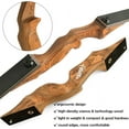 thumbnail image 6 of 60” Black Hunter Original Recurve Bow for Adults American Hunting Archery 20-60lbs, 6 of 8