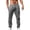 Grey, variant on Men's Coconut Tree Print Linen Cropped Summer Casual Yoga Pants Lightweight Breathable Comfortable Wear