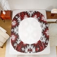 thumbnail image 5 of Homewish Rustic Western Aztec Queen Sheet Sets,Boho Geometric Triangle Flat Sheet,Red Gray Queen Fitted Sheet For Men Women,Super Cozy Room Decor,4 Pieces, 5 of 7
