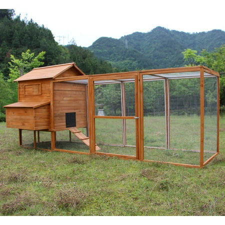 Lovupet Outdoor Wooden Chicken Coop Nest Box Hen House Poultry Pet Hutch Garden Backyard Cage 0314