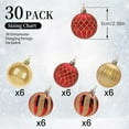 thumbnail image 3 of SHareconn 30ct 2.36 Inch Christmas Tree Balls Ornaments, Colored Shatterproof Plastic Decorative Baubles Decorations for Xmas Tree Decor Holiday Party Wedding Decoration (Red & Gold, 60mm), 3 of 6