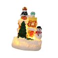 thumbnail image 2 of yotijay Christmas Figurine Village House Statue Collection Crafts Artwork Decoration for Snowman, 2 of 9