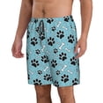 thumbnail image 2 of Naloa Cute Dog Footprints Men's Beach Shorts, Surfing shorts, Swim trunks, Quick Dry Swim Trunks for Surfing Beach Fun - Small, 2 of 9