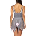 thumbnail image 2 of Gibobby Conjunto de lencería Lencería sexy para mujer, lencería de encaje floral, de una pieza, exótica, traviesa, con tirantes, lencería de peluche(Gris, XG), 2 of 5
