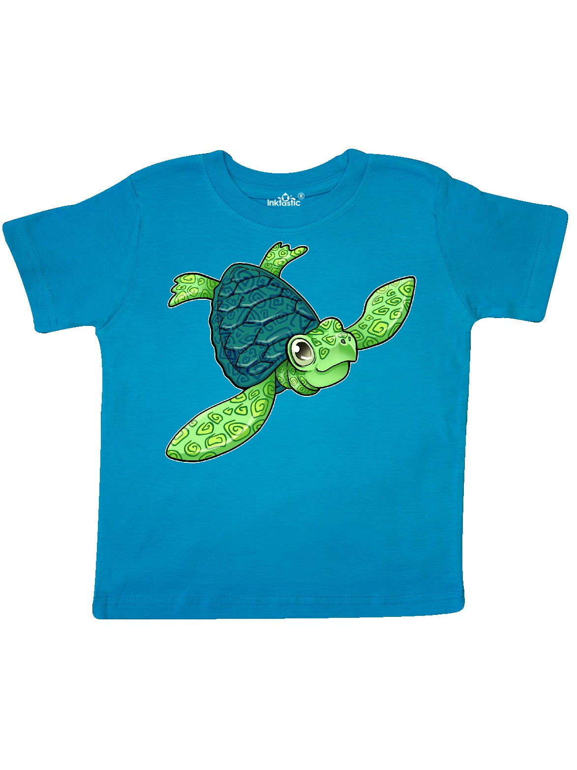 INKtastic - Sea Turtle with swirls Toddler T-Shirt - Walmart.com ...