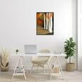 thumbnail image 2 of Modern Field Landscape Trees Abstract Painting Black Framed Art Print Wall Art, 2 of 7