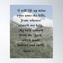 Psalm 121:1-2, Bible Verse Poster Wall Art, Modern Wall Decor For Living Room Bedroom, 8x12 UNFRAMED