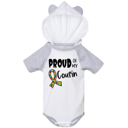 

Inktastic Proud of my Cousin Autism Awareness Puzzle Piece Ribbon Gift Baby Boy or Baby Girl Bodysuit