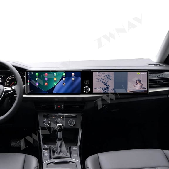 ZWNAV Dual 12.3 inch for Volkswagen Passat 2019-2024 GPS Navigation Android 13 Car Radio CarPlay Multimedia Player Head Stereo Unit HD Screen