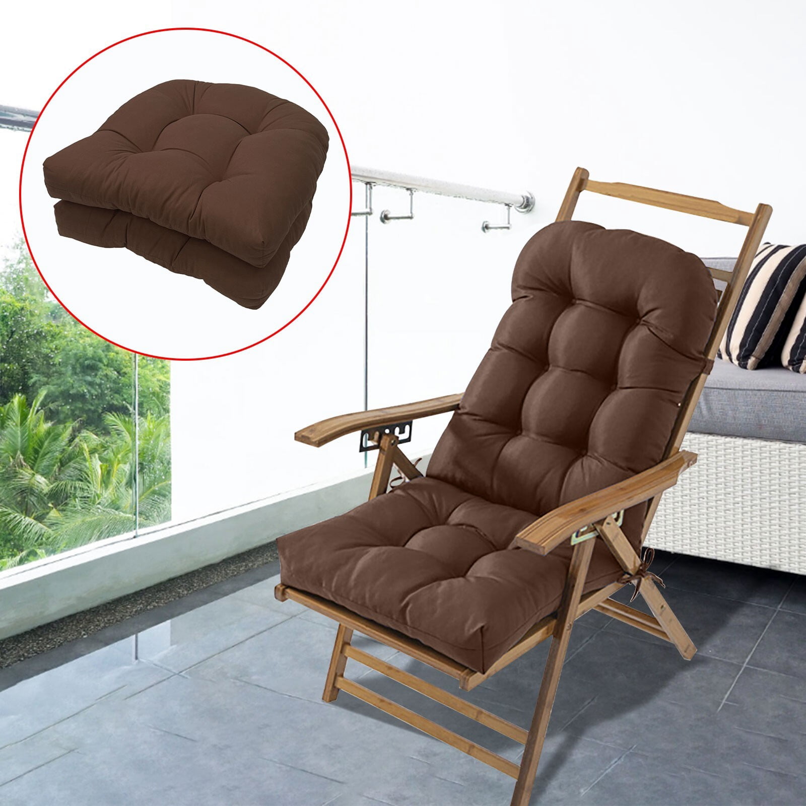 InsCrazy Rocking Chair Cushions Cushion Garden Chair Patio Sofa Cushion Rattan Chair Indoor Outdoor Patio Seat Cushion, Porch Swings Cushion 20 X 45 inches