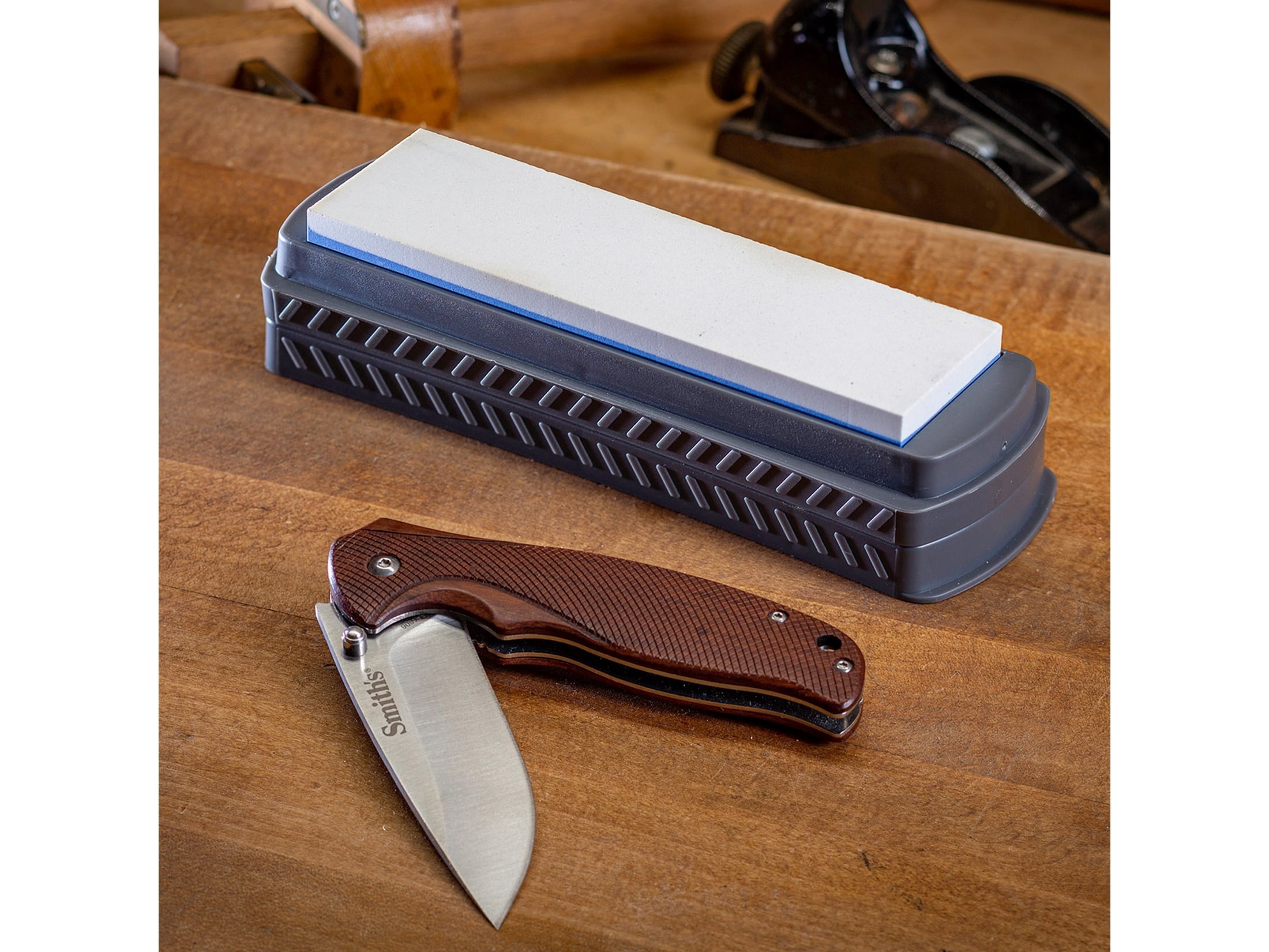 Smith's 6" Dual Grit Fine Whetstone Knife Sharpener