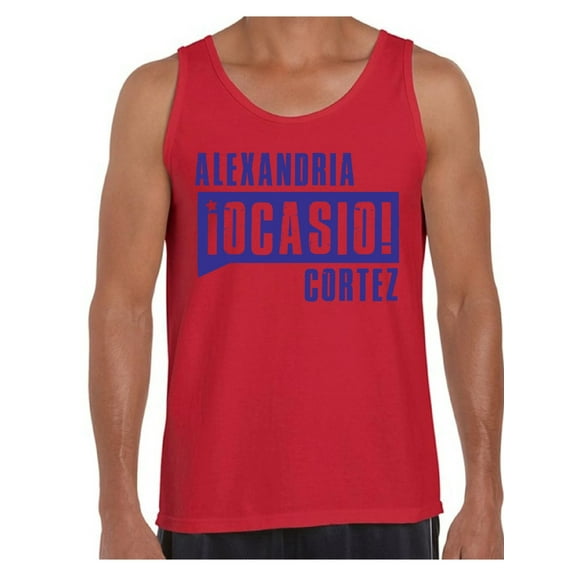 Awkward Styles Alexandria Ocasio Men's Tanks Patriotic Tank Top for Men USA T-Shirt for Him Patriotic Shirts Made in USA AOC Tshirt American Style Ocasio Shirt for Husband Ocasio-Cortez Outfit
