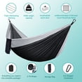 thumbnail image 4 of [ Hamaca ERUW Camping 210D Nylon para Exterior Negra/Gris ], 4 of 9