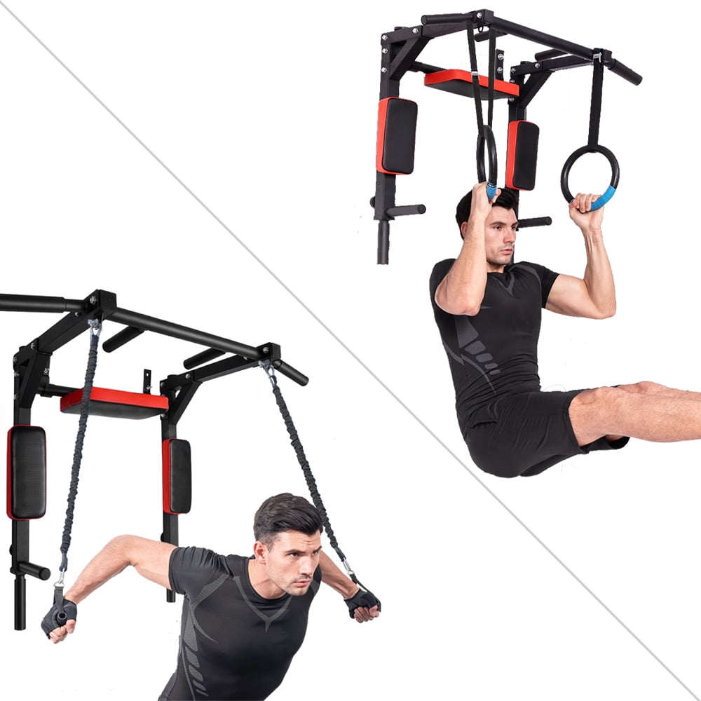 Luckyone Multifunctional 440 lb Load Wall Mounted Pull Up Bar