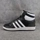 thumbnail image 5 of Ad-id-as Shoes Mens 8.5 Sneakers Top Ten Hi Black White Leather Basketball Casual, 5 of 6