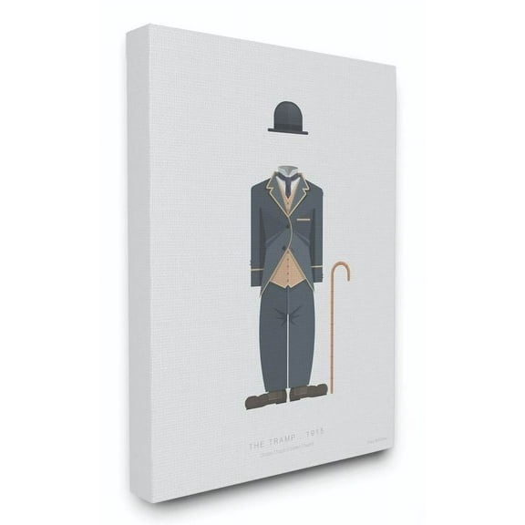 Stupell Industries The Tramp Famous People Characters Fashion Design Canvas Wall Art by Fred Birchal