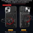 thumbnail image 3 of Case For iPhone 16 15 14 13 12 11 Pro Max Plus 8 7 Plus Magnetic rotating sliding camera 360 Rotate Kickstand Case Cover Rose Gold For iPhone 14 Pro, 3 of 6