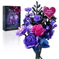 thumbnail image 1 of Set de construcción iAtom, ramo de flores moradas con 736 unidades, 1 of 6