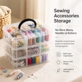 thumbnail image 5 of Craft Organization and Storage, NOGIS 3-Tier Craft Box with Dividers-18 Compartments, Plastic Organizers Containers, Bead Organizers for Art Craft Storage, Kids Toys, Jewelry,Tool (White), 5 of 7