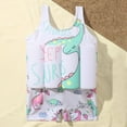 thumbnail image 7 of BULLPIANO Girl Boy One Piece Floatation Swimsuit Buoyancy Swimwear Kid Float Bathing Suit Life Jacket Swim Vest 2-9Y, 7 of 7