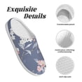 thumbnail image 5 of Lsque Watercolor Flowers Butterfly Pattern Womens Comfort Cotton on Scuff With Memory Foam and Anti-skid Sole Slipper-39/40, 5 of 7